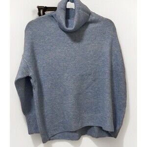 Vince Camuto Women's Long Sleeve Tight Knit Turtleneck Sweater Baby‎ Blue M